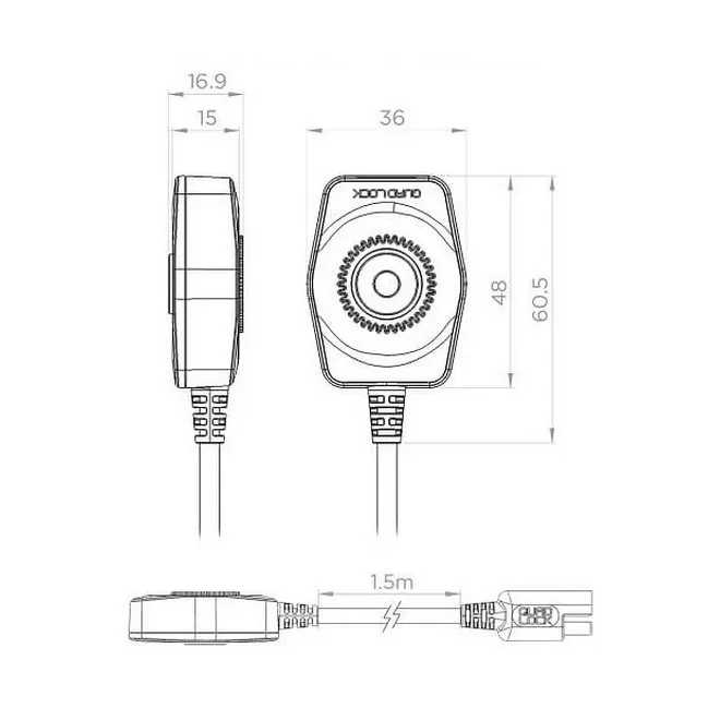 Adaptateur chargeur USB étanche Quad Lock | Moto Shop 35