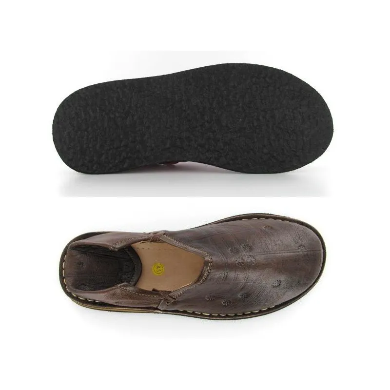 Babouches Cuir Marrons