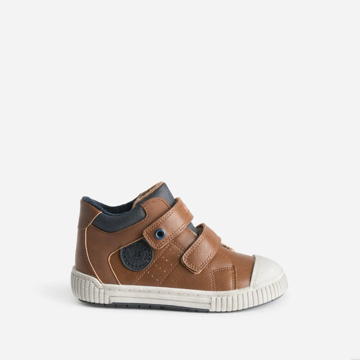 Basket BUGGY cognac à scratchs - Chaussures montantes Enfant | ERAM