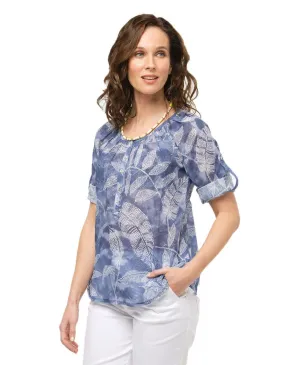 Blouse coton bleu - Blouses & Chemisiers