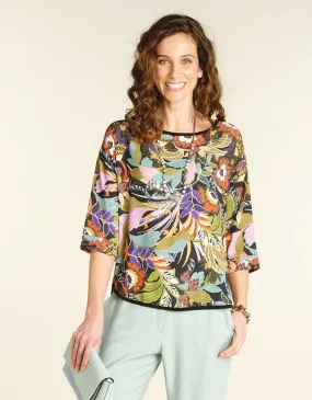 Blouse imprimée verte - Blouses & Chemisiers