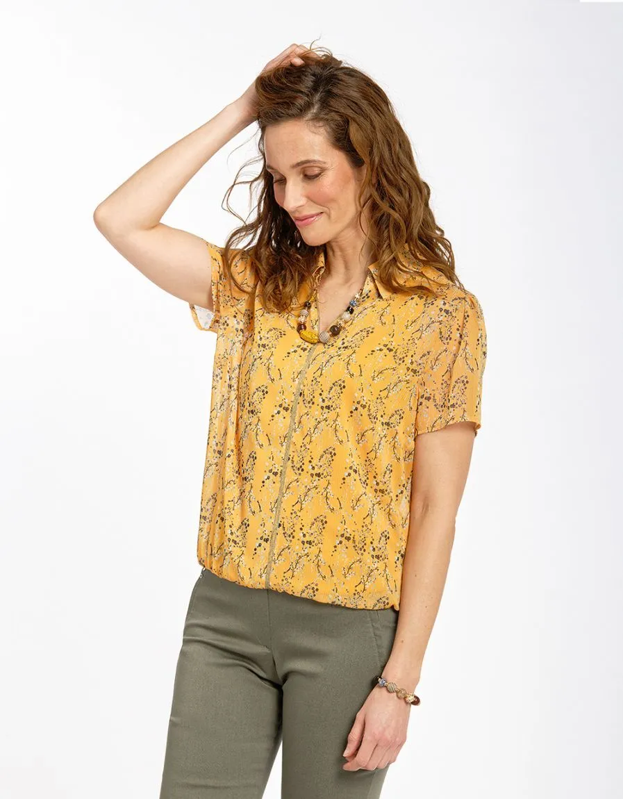 Chemisier imprimé jaune - Blouses & Chemisiers
