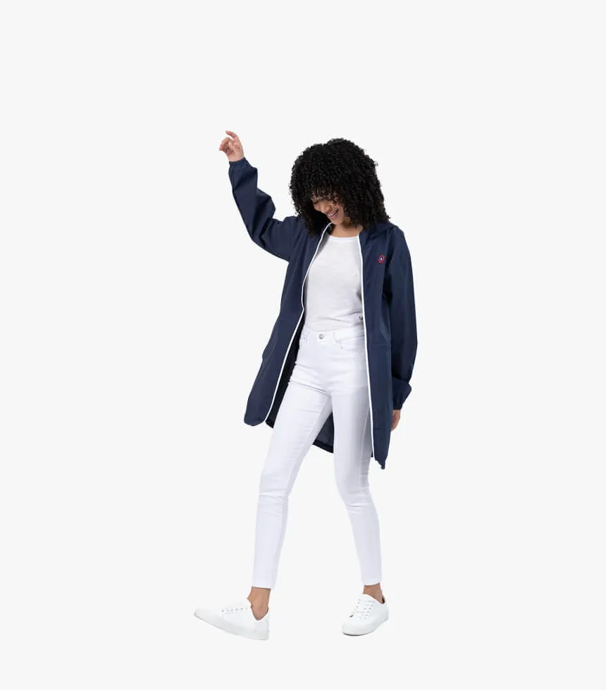 Imperméable long mixte bleu marine Amelot