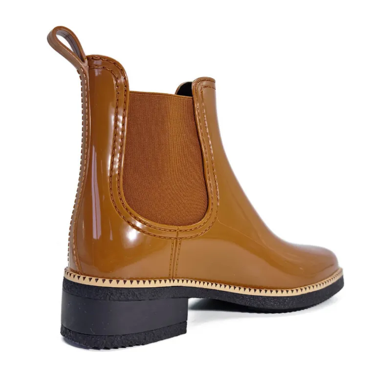 La bottine de pluie Végan camel - Lemon Jelly - Scarpe