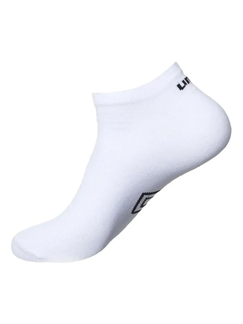 Lot de 9 Paires de Chaussettes Sneackers Homme Taille 39/42 Umbro - Blanc
