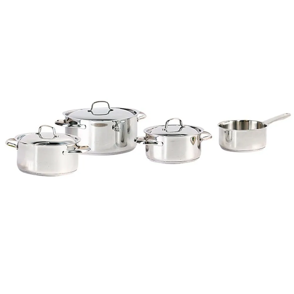 Pack 7 pièces 'daily' faitout 18 20 24cm avec couvercle + casserole 2 becs d16cm