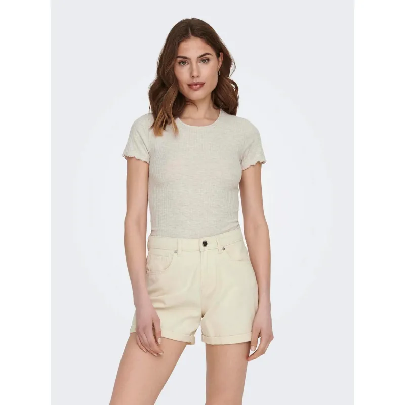 Pantalon ample en lin joana beige femme - Tiffosi | wimod