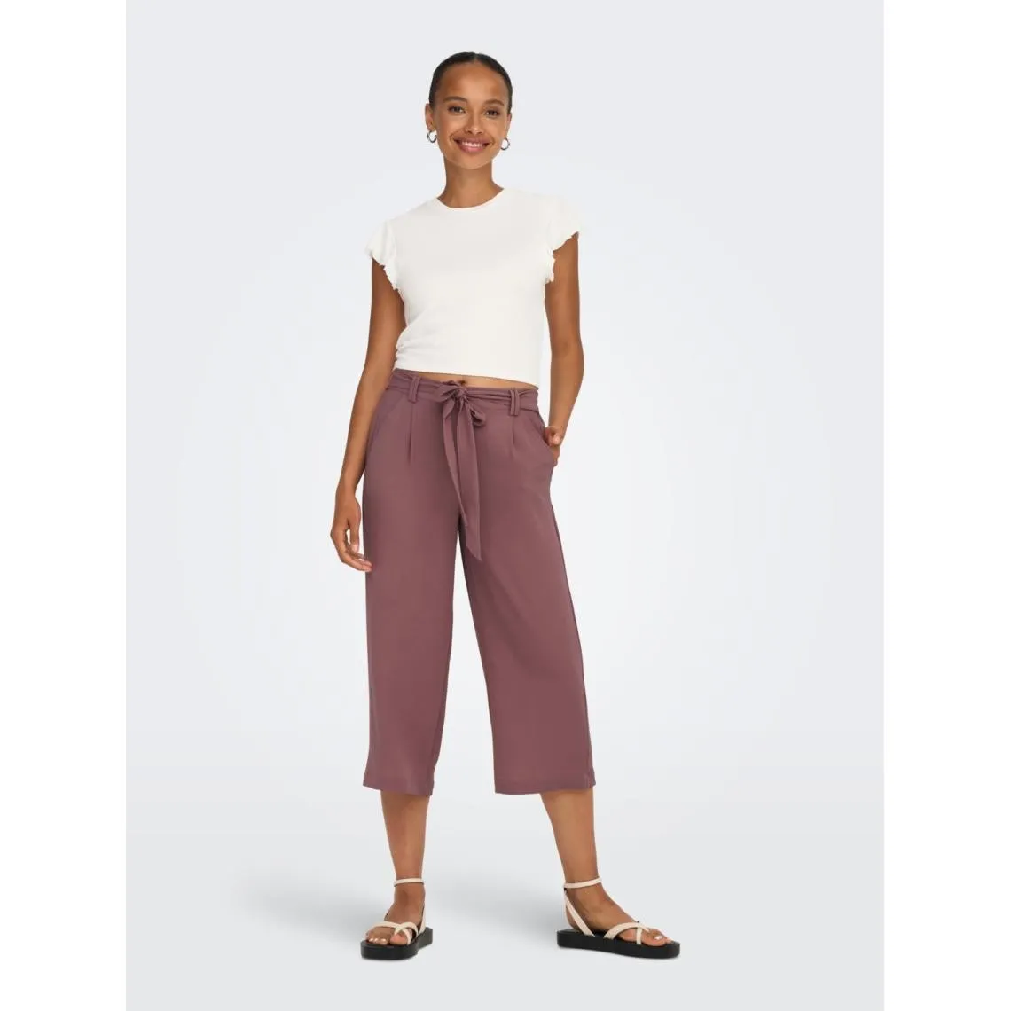 Pantalon palazzo rose foncé Lily | 3 Suisses