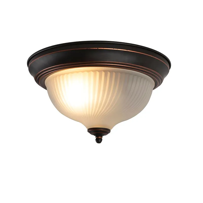 Plafonnier classique opale marron - Classico
