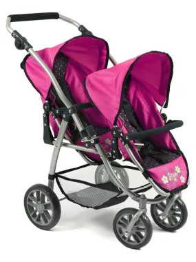 Poussette Tandem Buggy Vario Bleu Rose - N/A