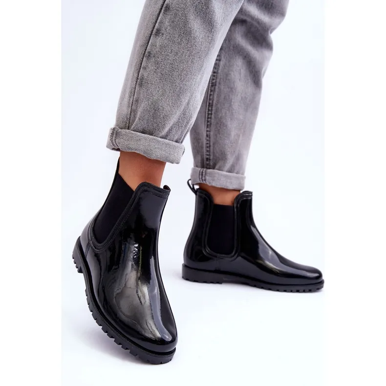 PS1 Bottes de pluie classiques pour femme Bottines Chelsea Noir Jenifer le noir