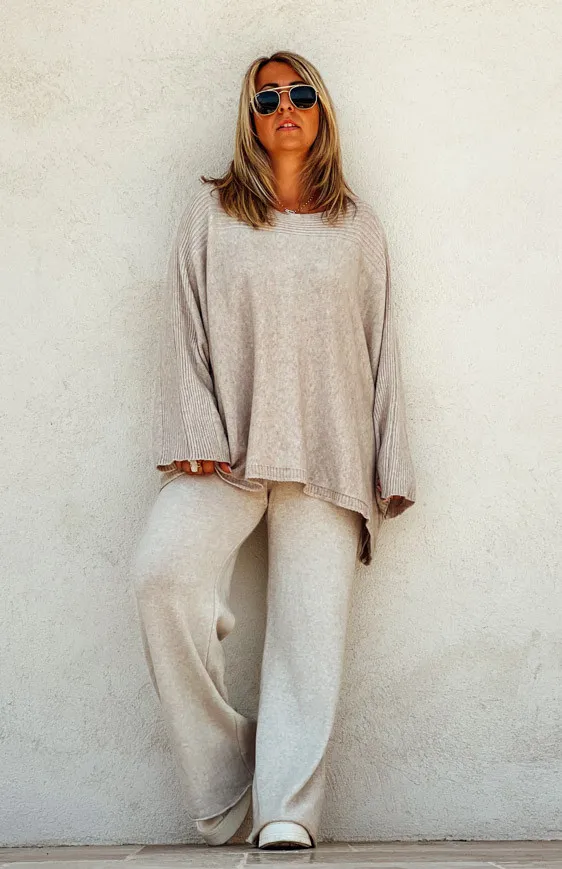 Pull CLYDE beige La Petite Boho Pulls Bohèmes 