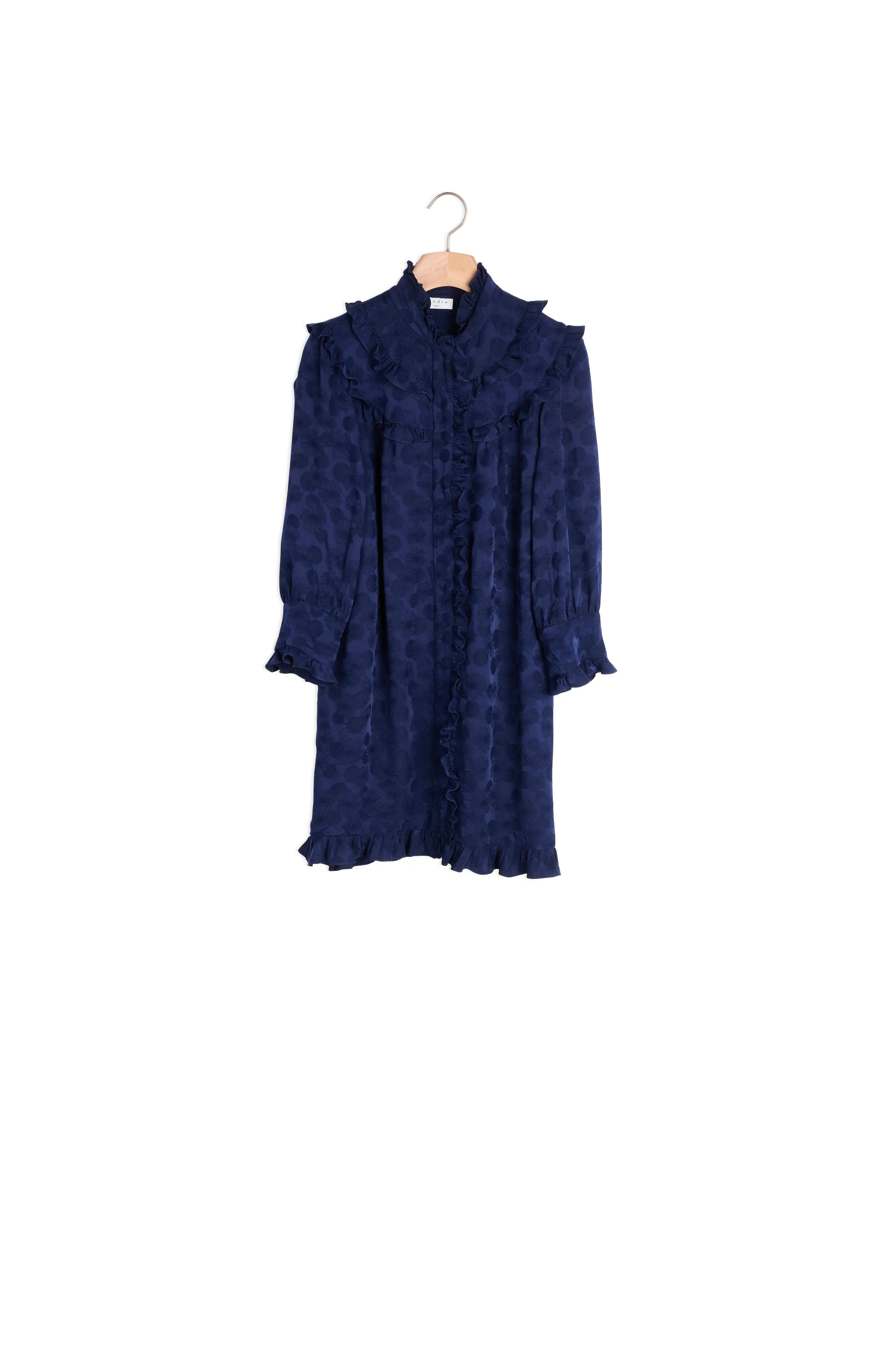 Robe courte en jacquard marguerites