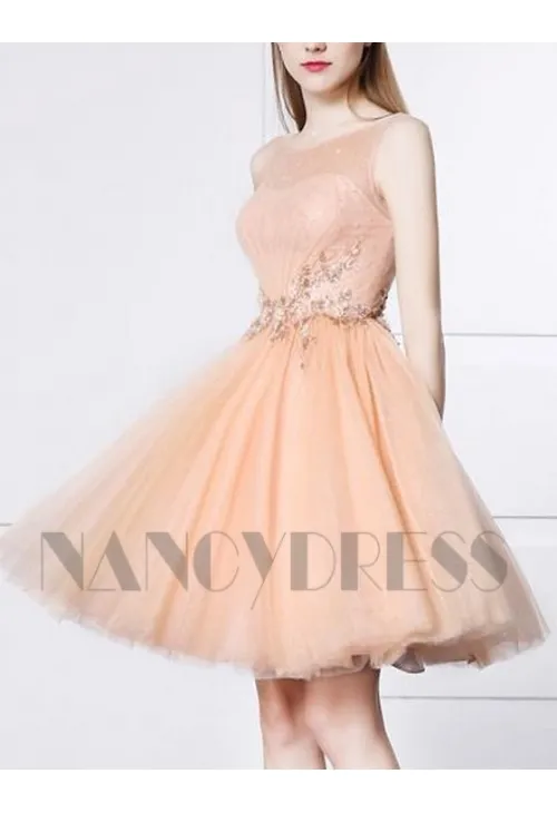 robes de cocktail rose courte 