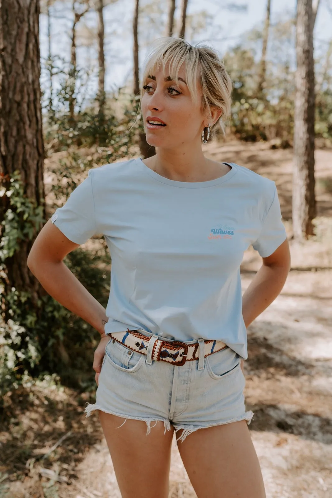 T-SHIRT BLUE WAVE — OH LES JOLIS | Marque française de T-shirts, sweat shirts et accessoires 100% coton biologique.