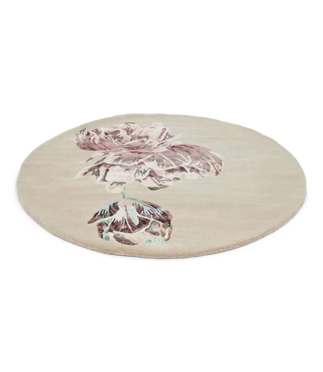 Tapis rond TRANKI R tufté main en laine