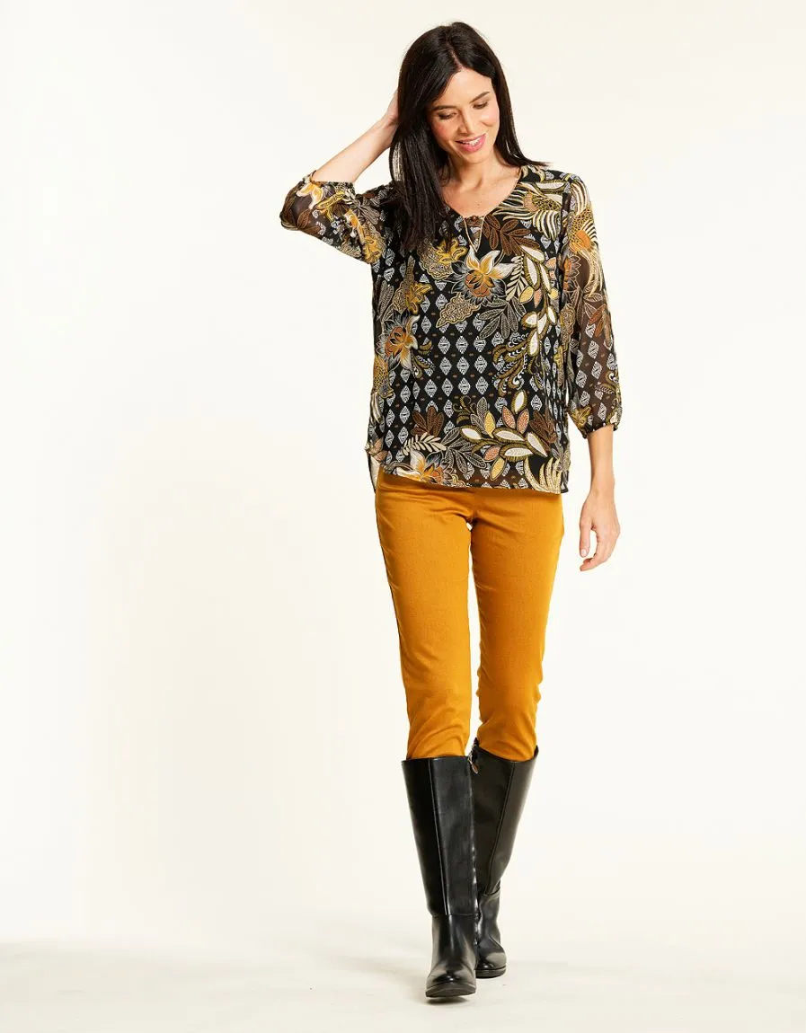 Tunique voile feurs XXL - Blouses & Chemisiers