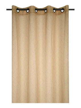 Voilage tamisant esprit géométrique - Marron