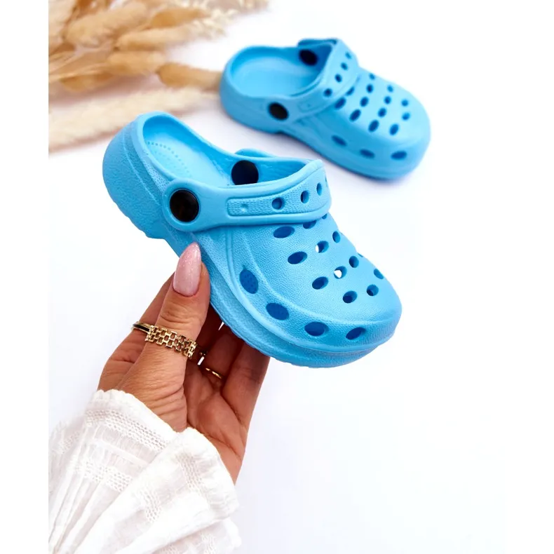 WJ1 Chaussons Mousse Enfant Bleu Clair Lucas